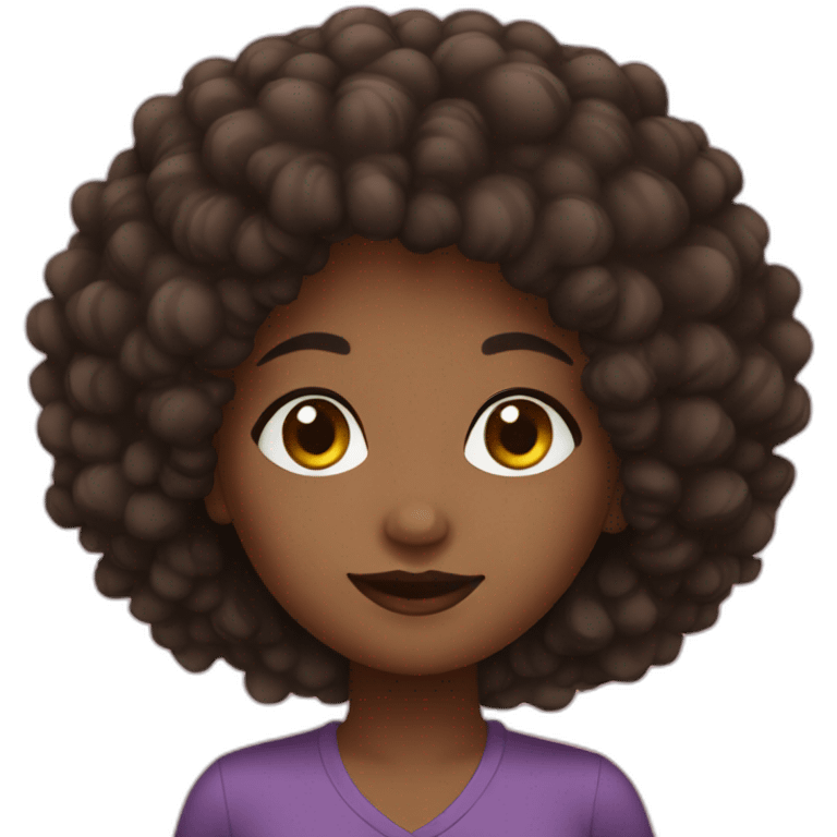 afro girl emoji