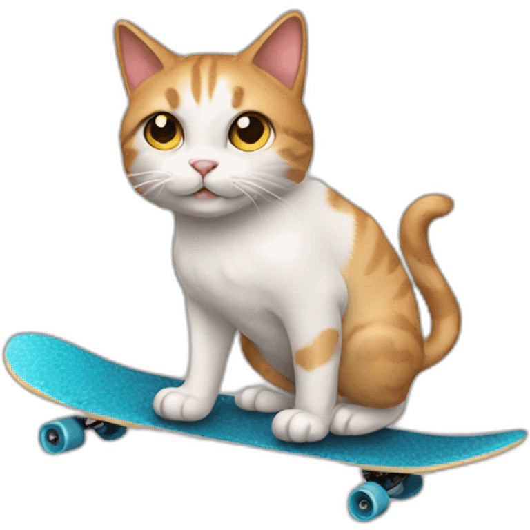 cat with skateboard emoji