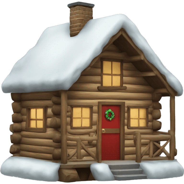 Christmas cabin emoji