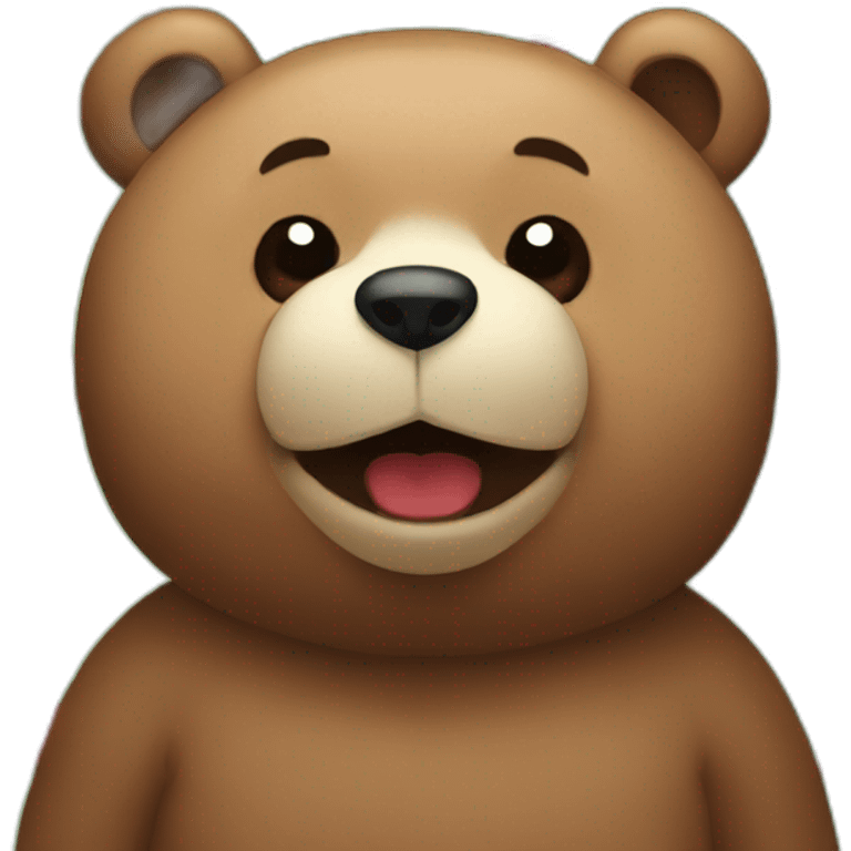 A bear who hates berries emoji