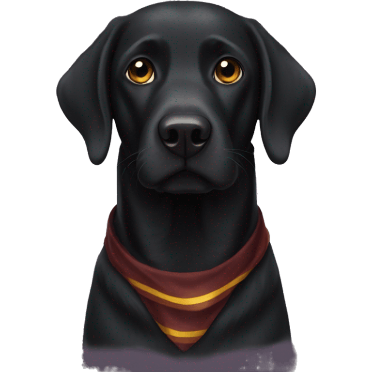 Black Labrador as Harry Potter  emoji