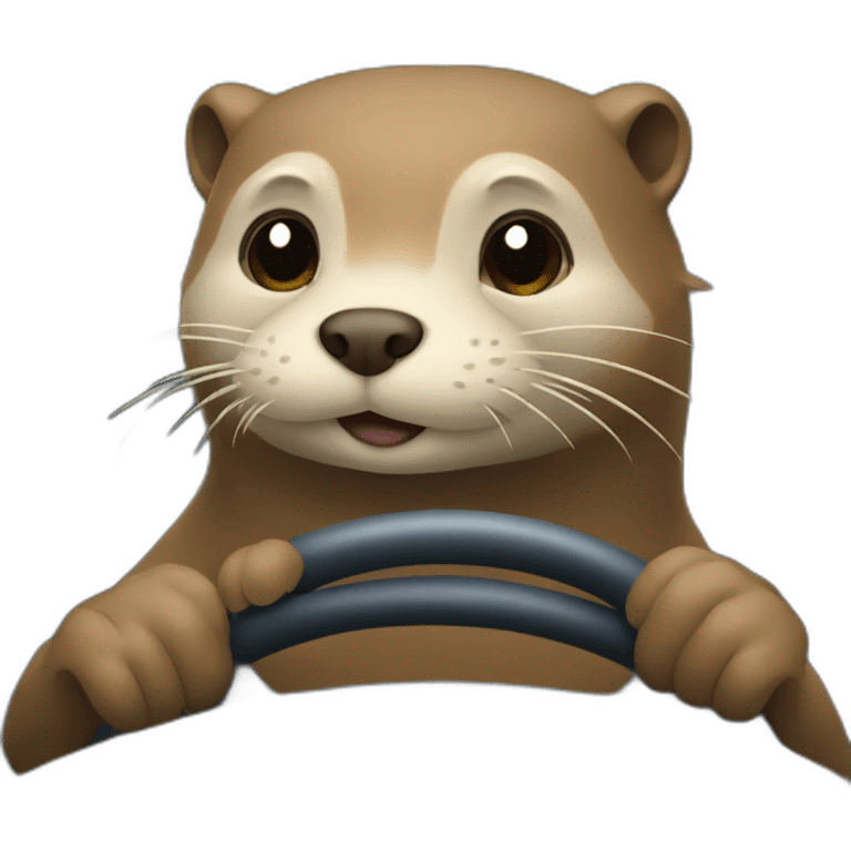 otter driving a car emoji