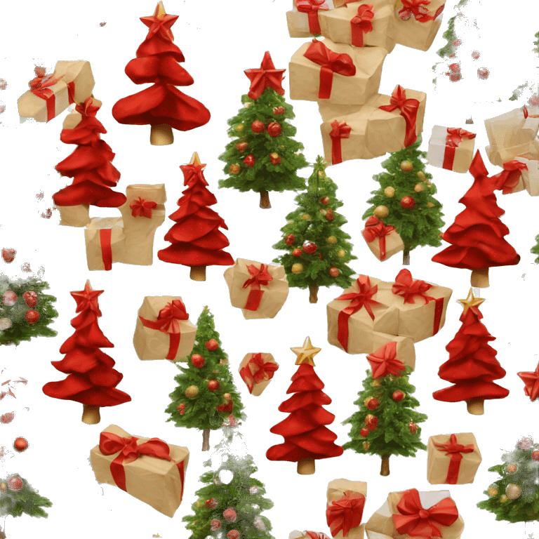 Christmass tree Deluxe red emoji