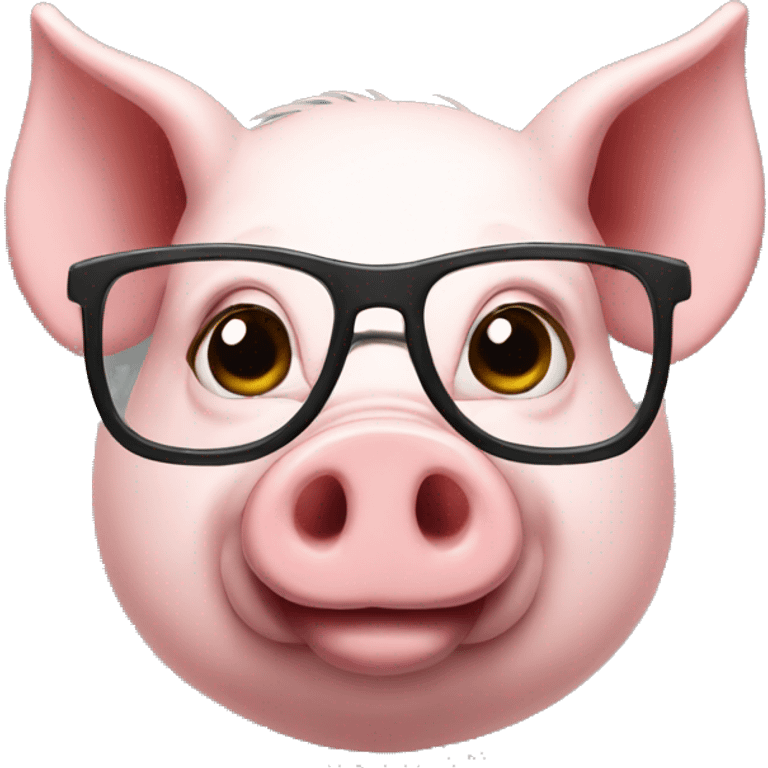 Pig with glasses emoji