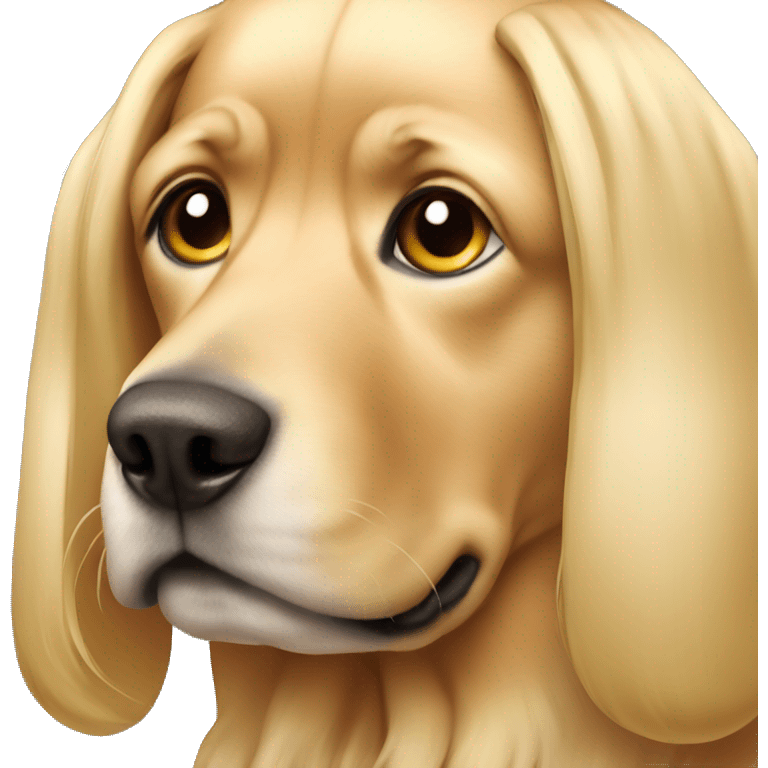 dog with long blonde hair emoji