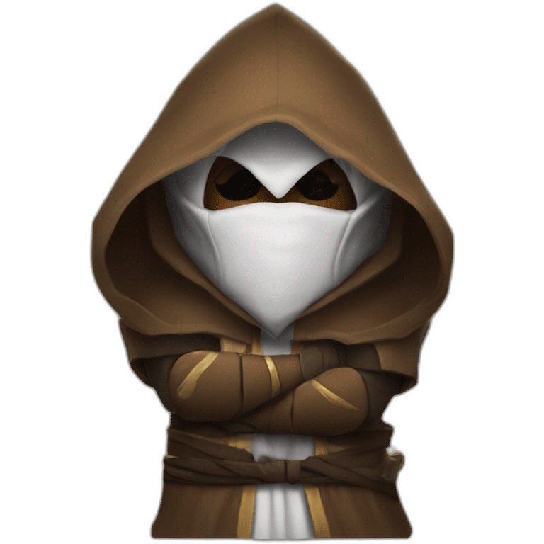 hooded jedi folding arms in world of warcraft emoji