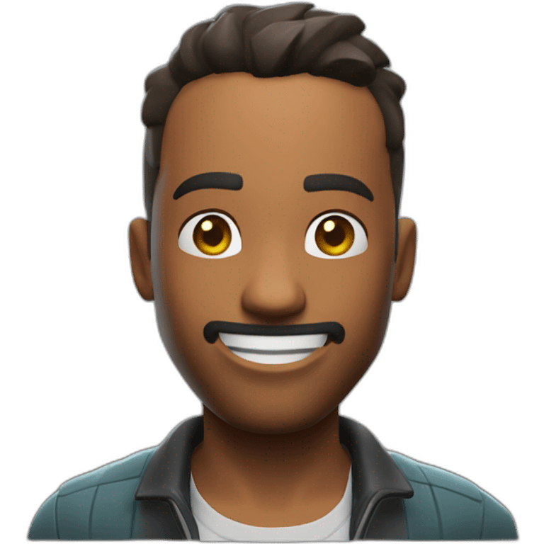 Un personaje de fortnite riendose emoji