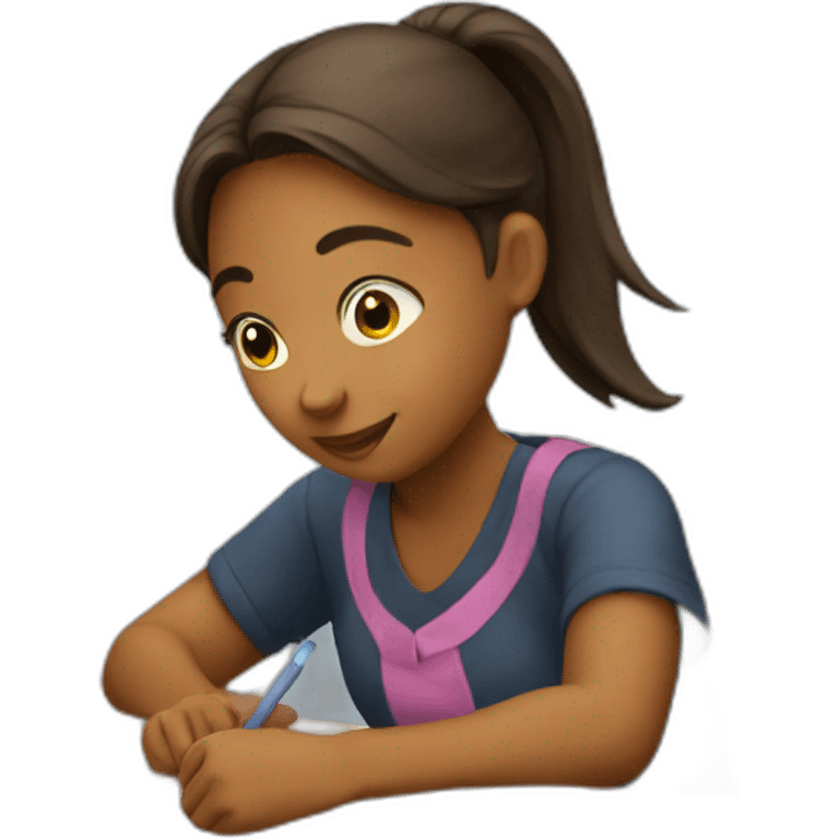 Girl studying emoji