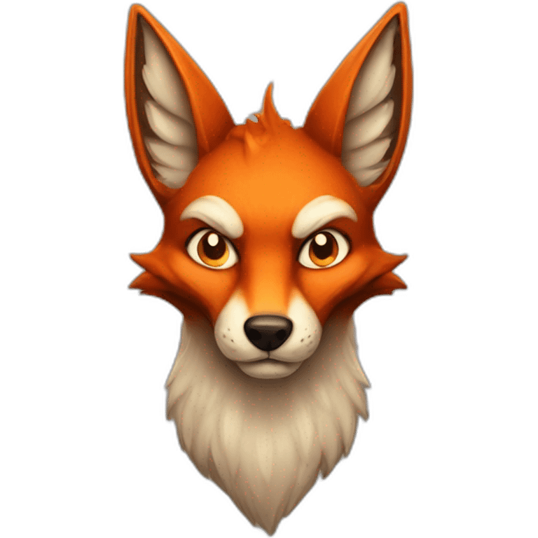 evil fox with horns emoji