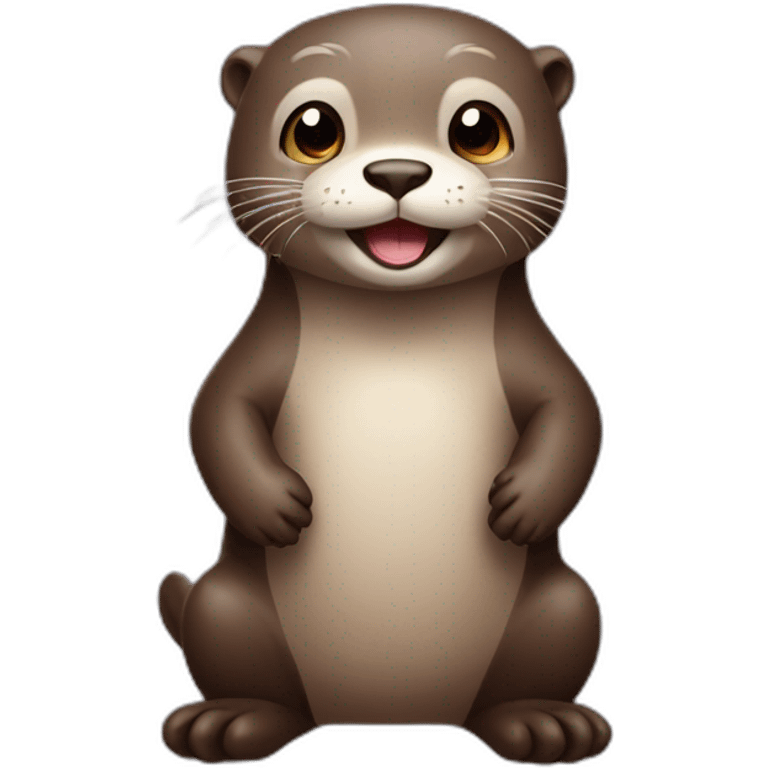 cute otter full body emoji