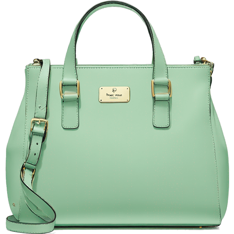 Realistic mint green kate spade satchel purse.  emoji