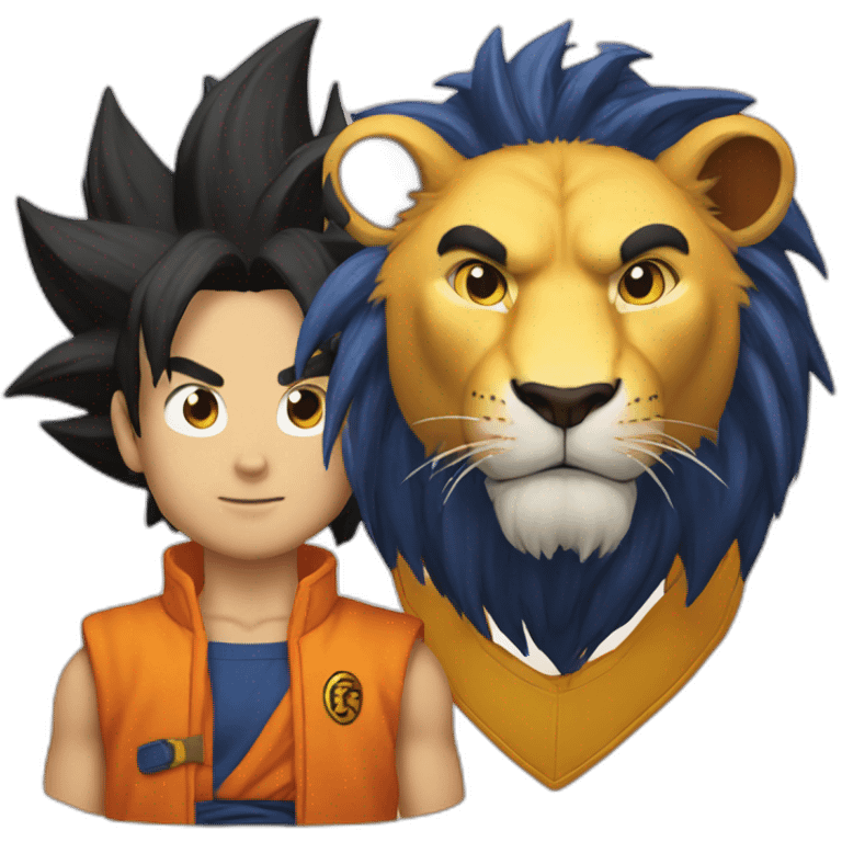 Goku and lion  emoji