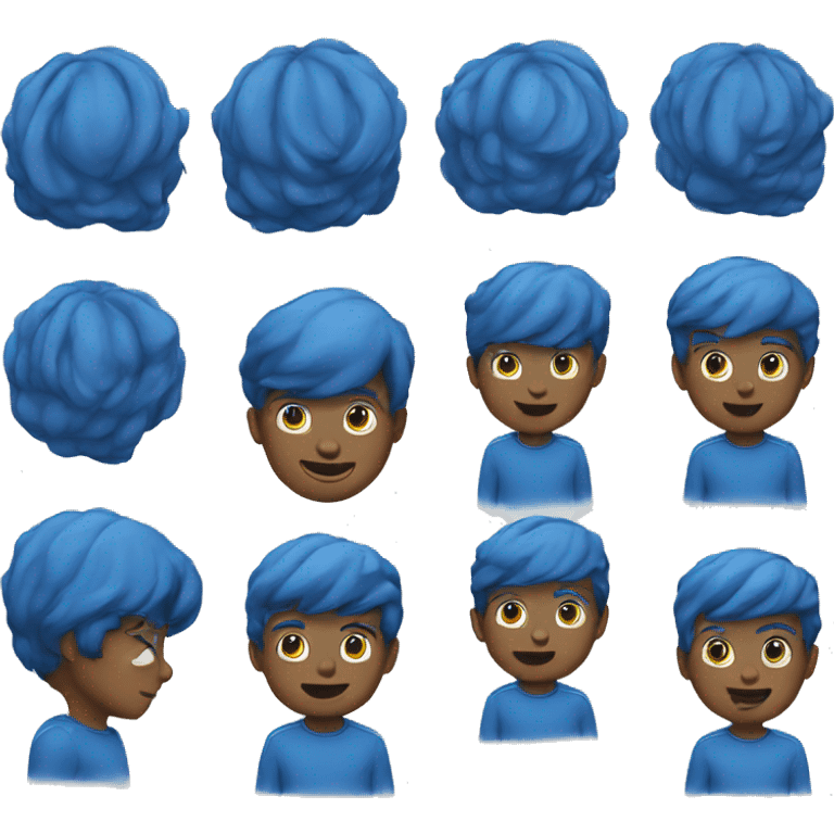 Blue M emoji