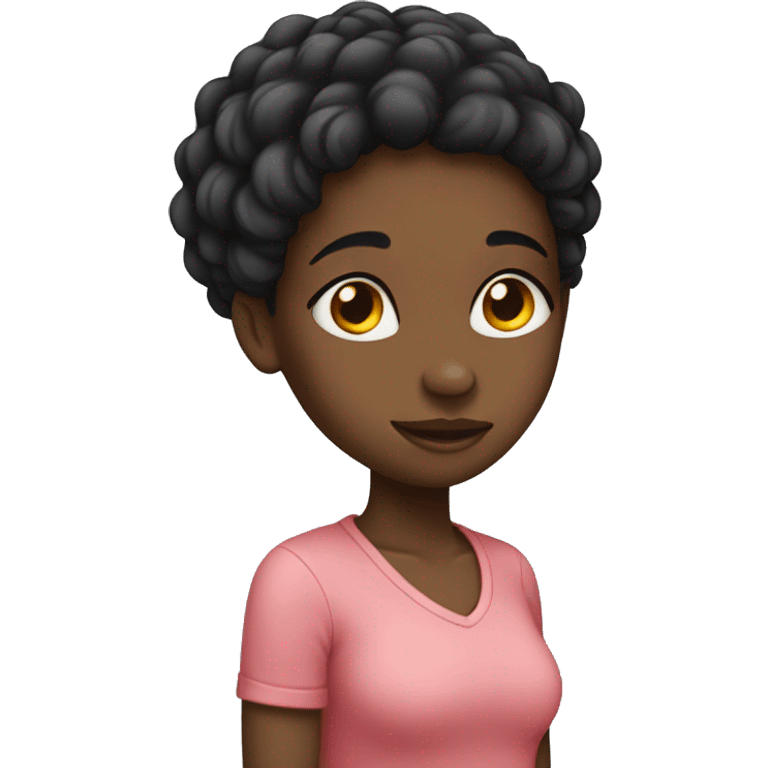 Shy black girl emoji