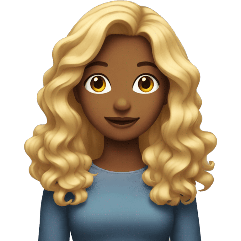 Girl with beautiful hair  emoji