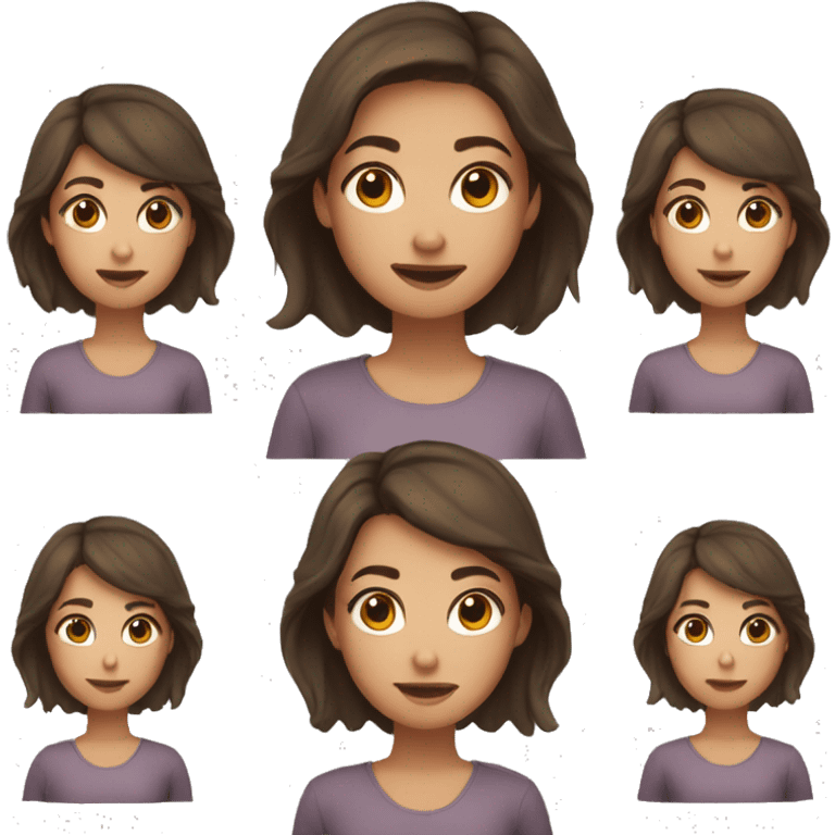 girl with brown eyes, brown hair with valdberis packages emoji