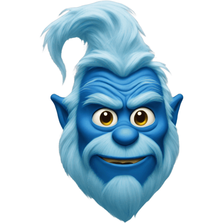 Blue grinch  emoji