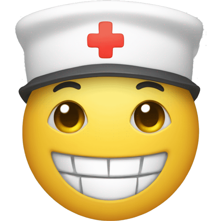 smiling face aestetich with nurse hat emoji