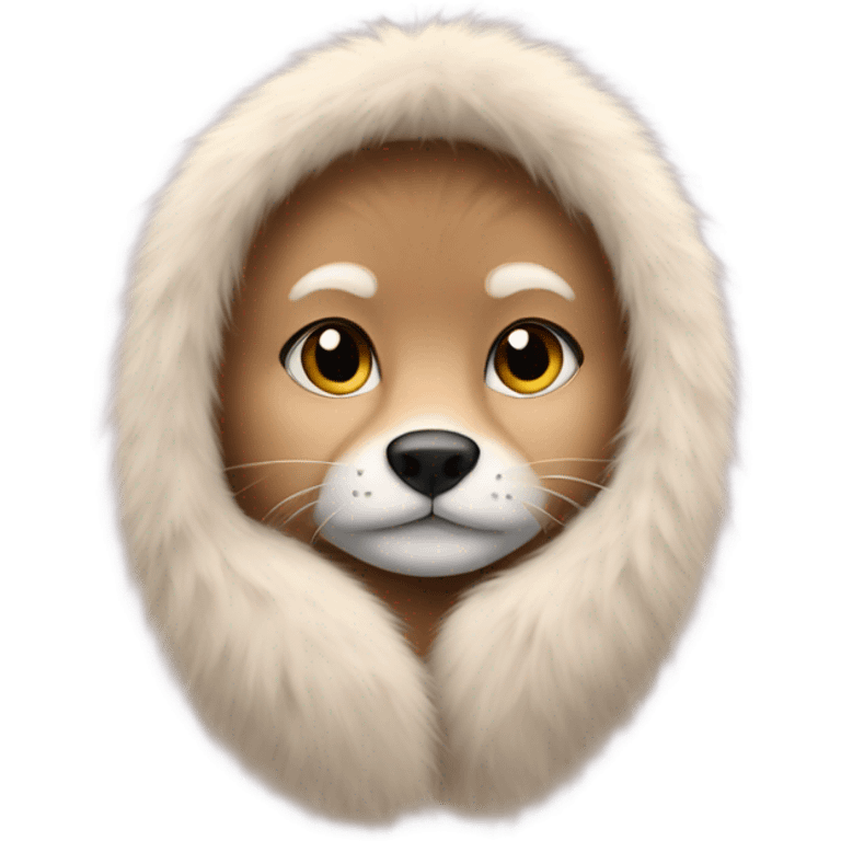 Fur coat emoji