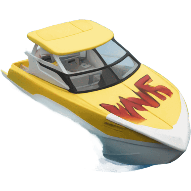 Wake surf boat exploding emoji