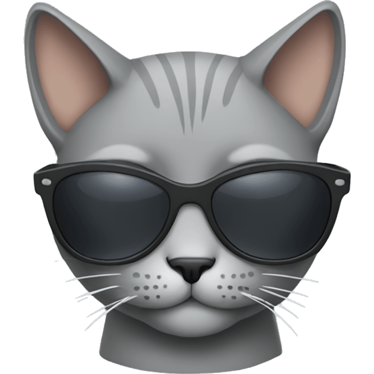 gray Cat with sunglasses emoji