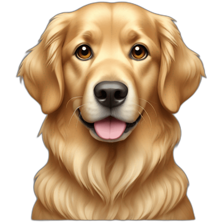 Dog golden retriever full-height emoji