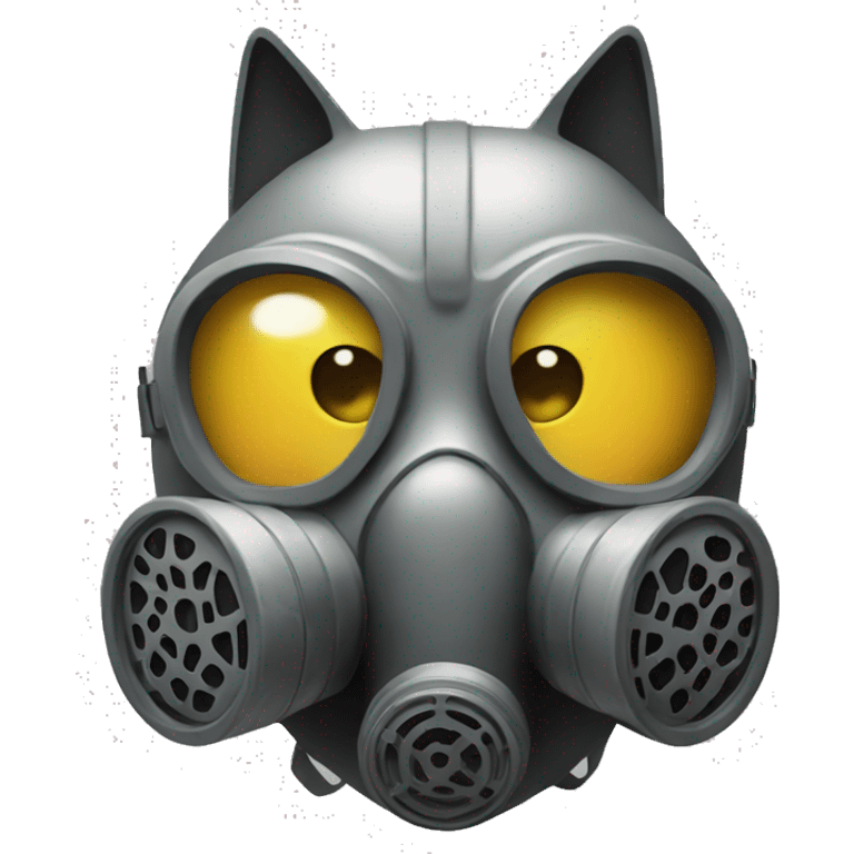 gas mask cat emoji