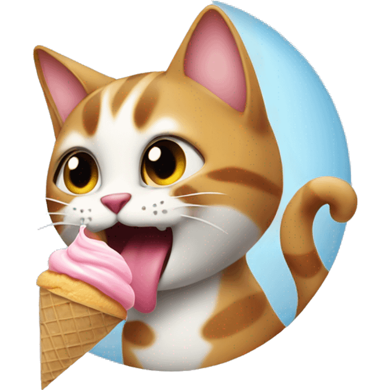 cat licking ice cream emoji