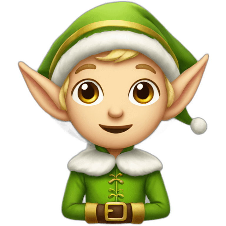 elf appearing and hiding emoji