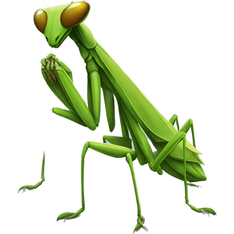 Praying mantis in traffic emoji