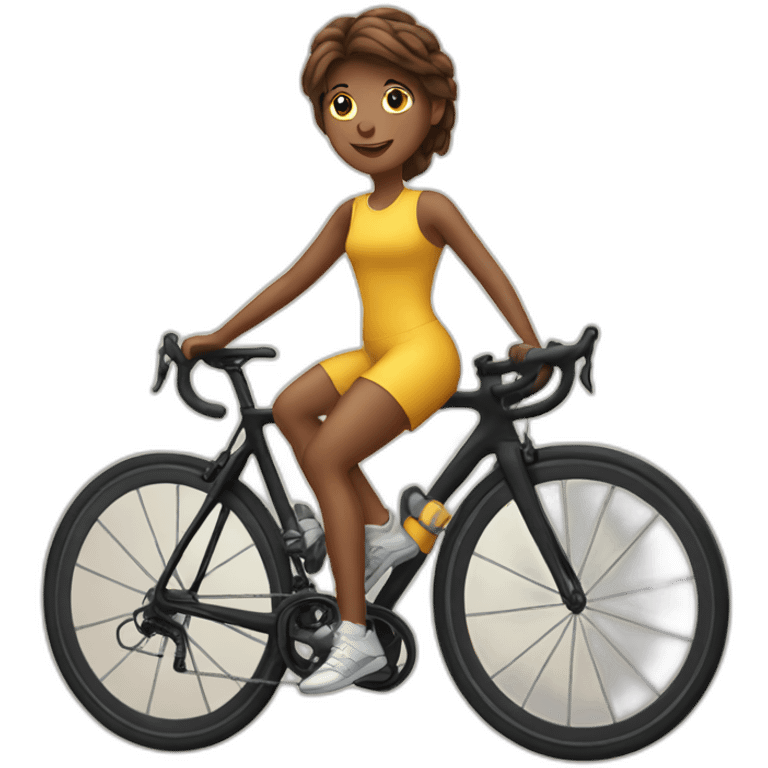 Girl on a roadbike emoji