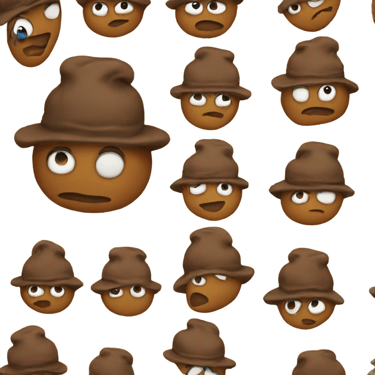 poop wearing hat emoji