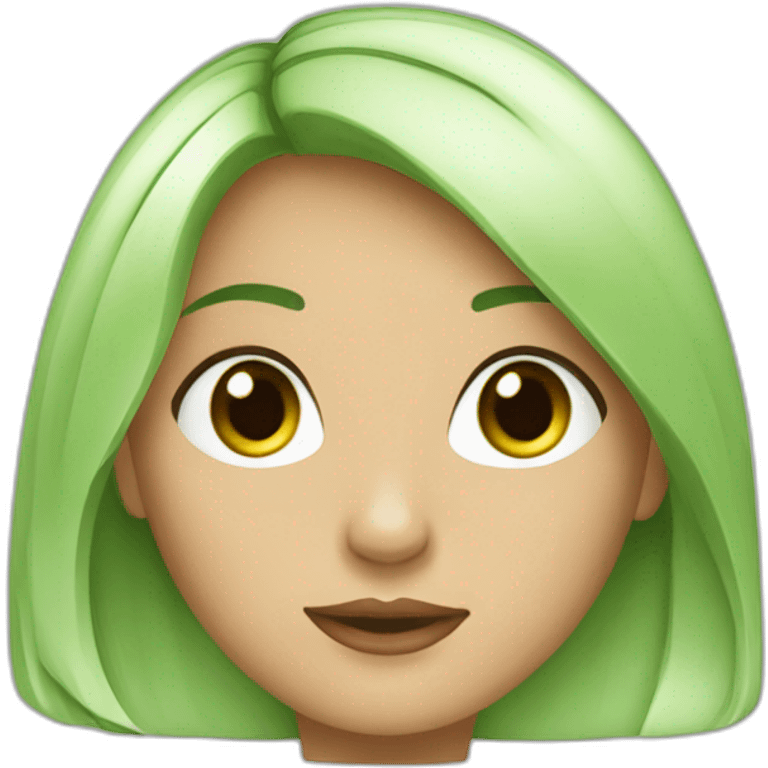 Chica-pelo-corto-Blanco-ojos-verdes emoji