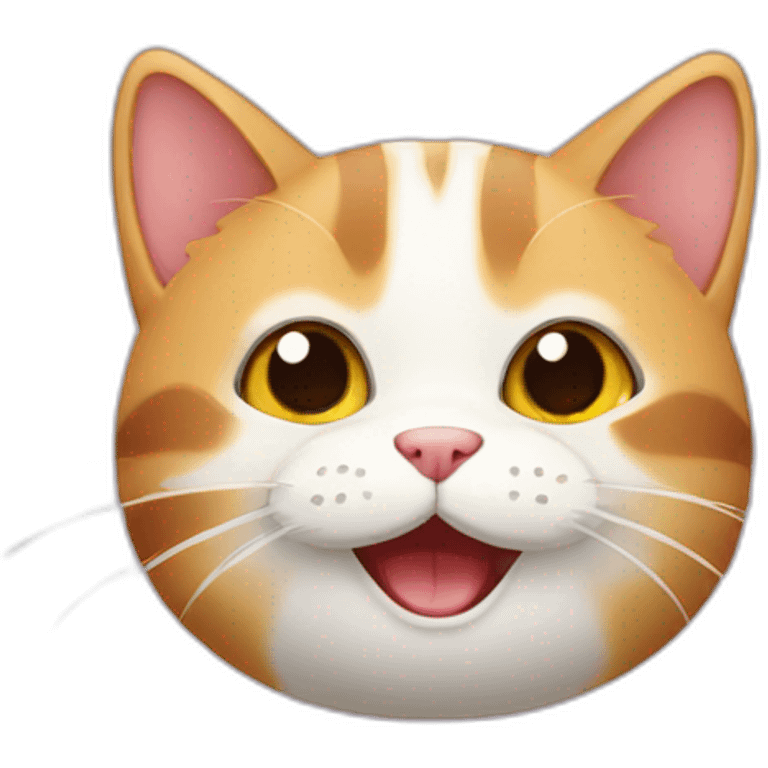 Cute cat happy emoji