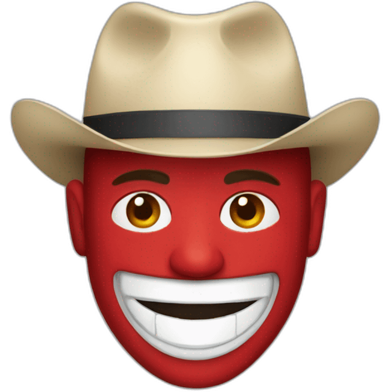 red panama emoji