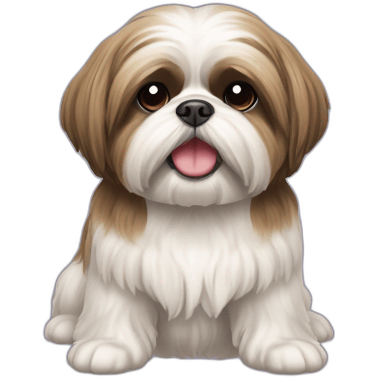 Shih tzu qui boit une bierre emoji