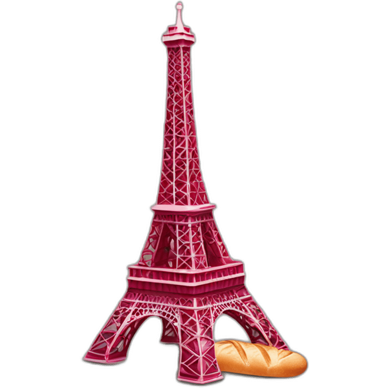 tour Eiffel vin rouge baguette Paris emoji