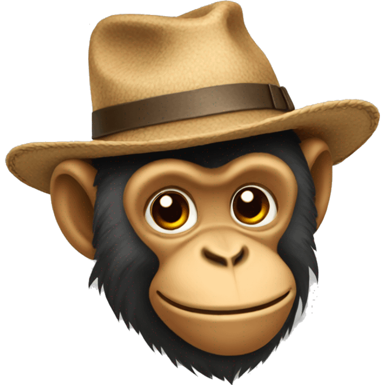 Monkey with country hat emoji