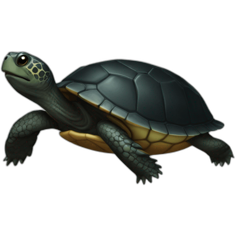 Black turtle emoji