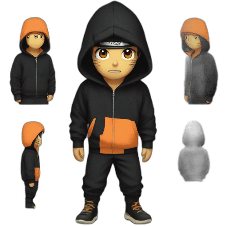 Naruto in Black Hoodie emoji