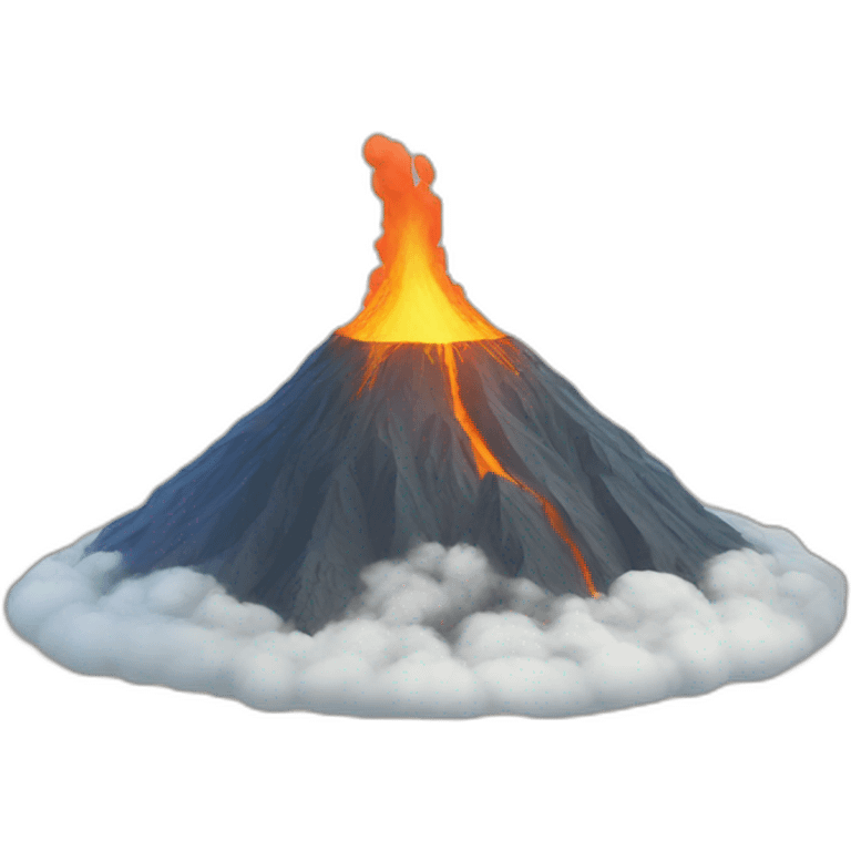 un chat sur volcan emoji