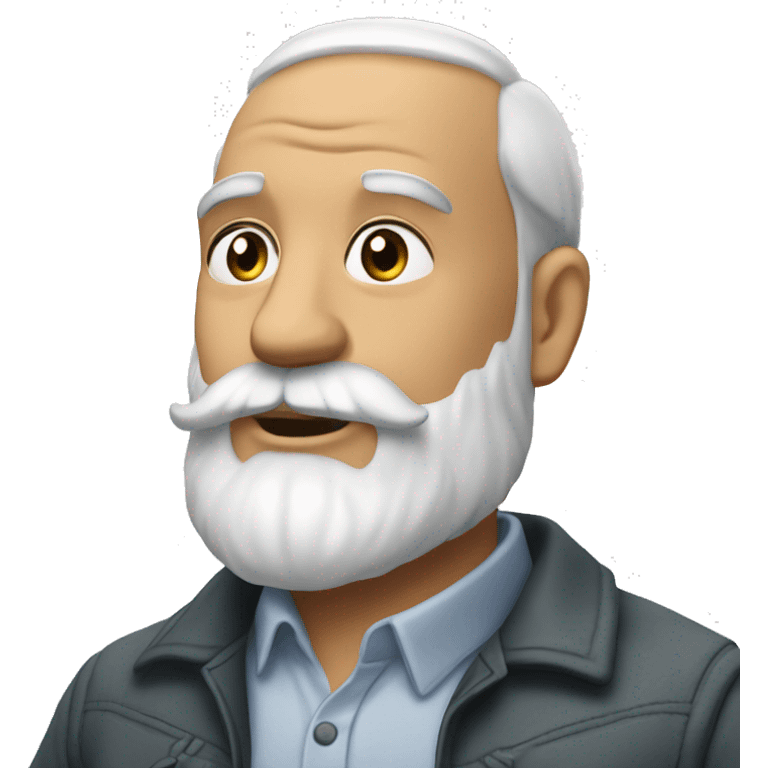 barbe blanche chauv emoji