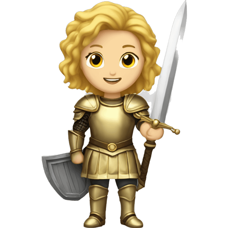 Golden Knight Caucasian female victory emoji