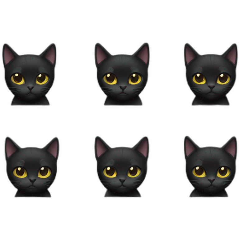 Black cat shrug emoji