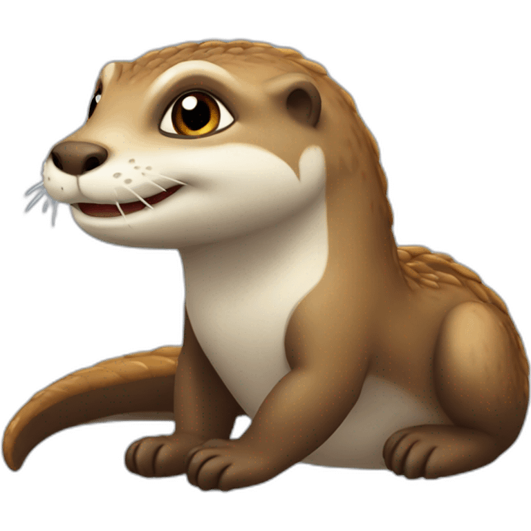 Loutre sur dragon emoji