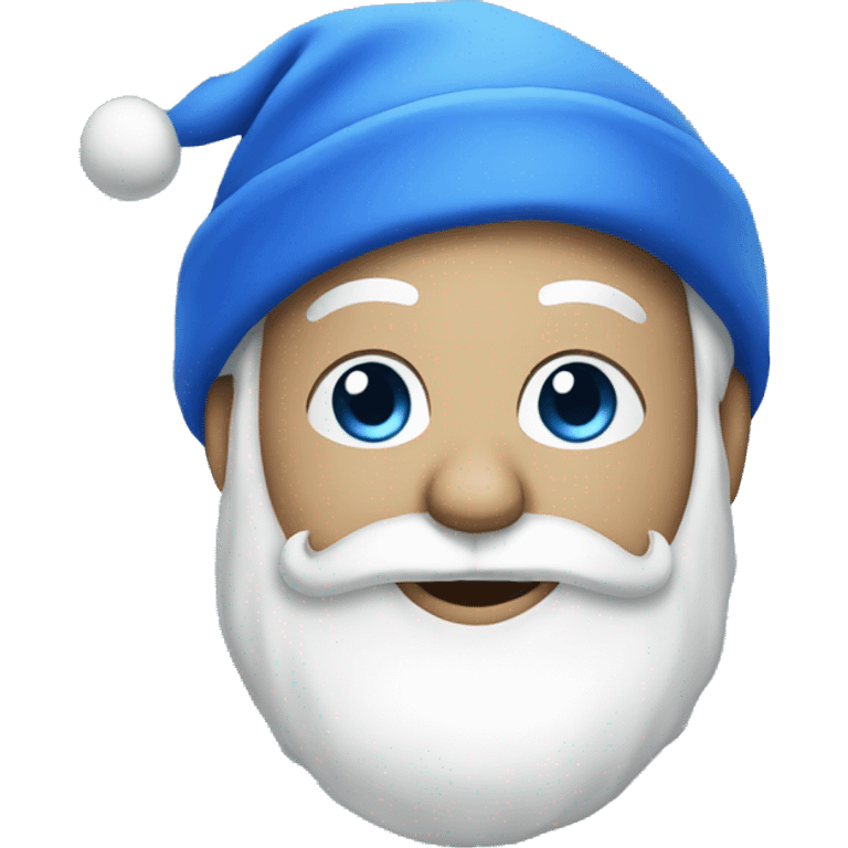 blue christmas santa white emoji