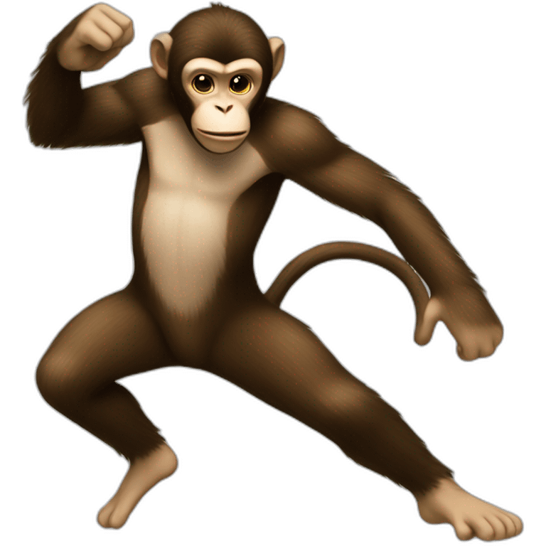 Monkey high kick emoji