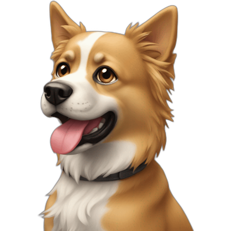 Chat sur chien emoji