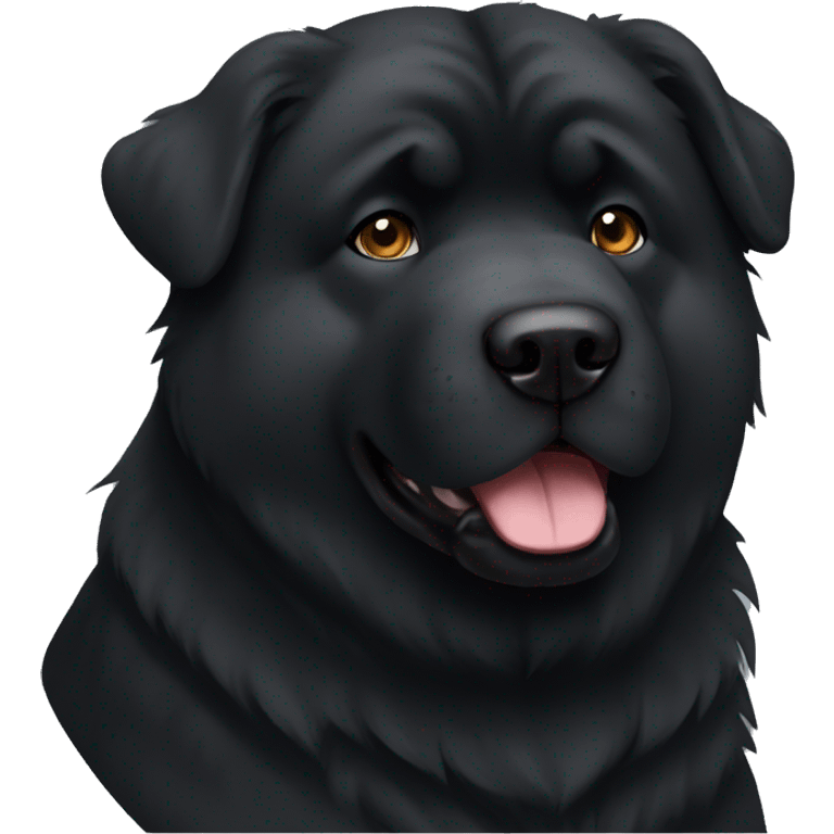 Black chow-chow black muzzle emoji