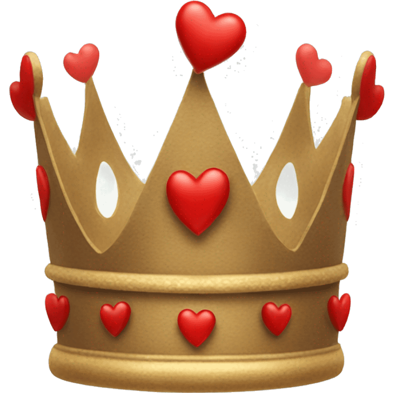 Crown with red hearts above emoji